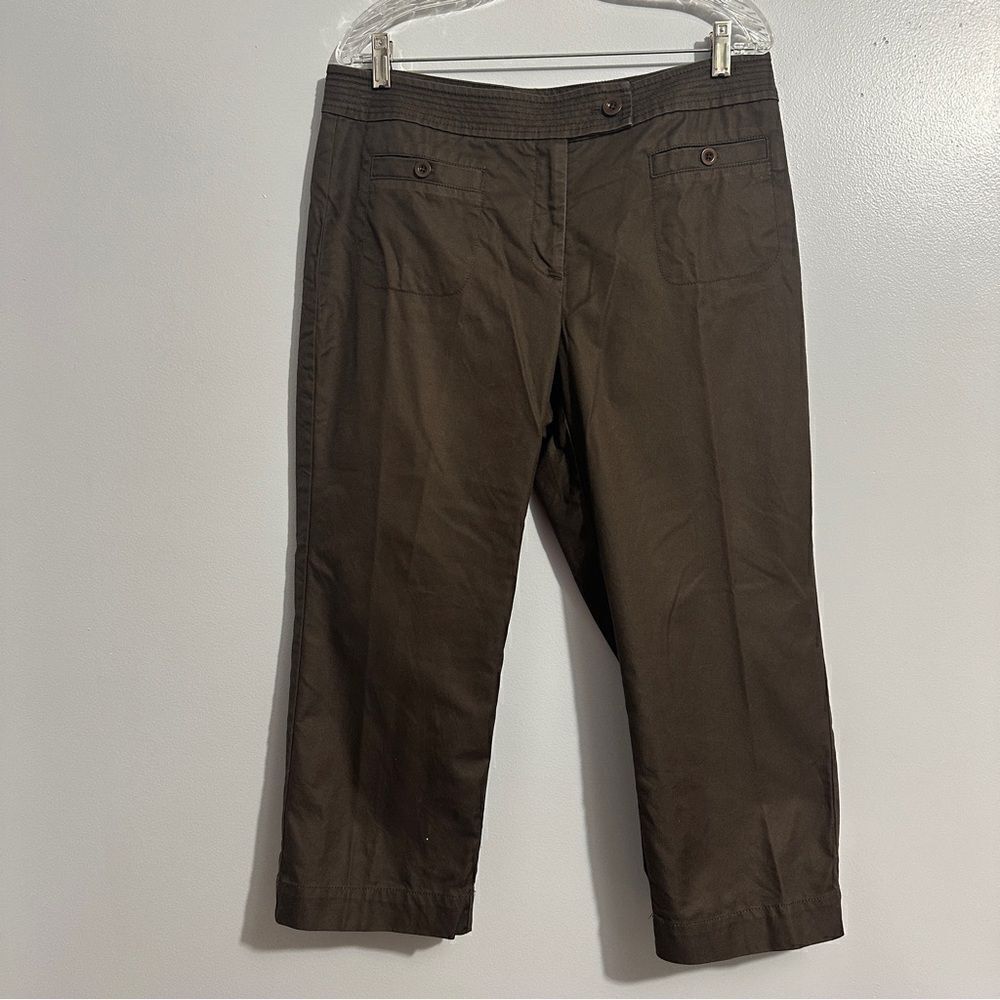 Talbots Signature Crop Stretch Pants Brown Size 12